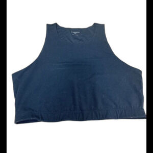 REI Co-op Athletic Crop Top Sports Bra Black Made In Vietnam Black Large Women’s